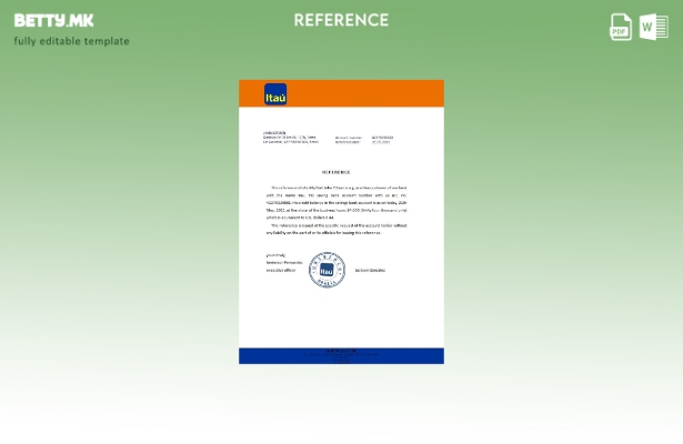 Референтен шаблон во модерен стил Бразил Itau